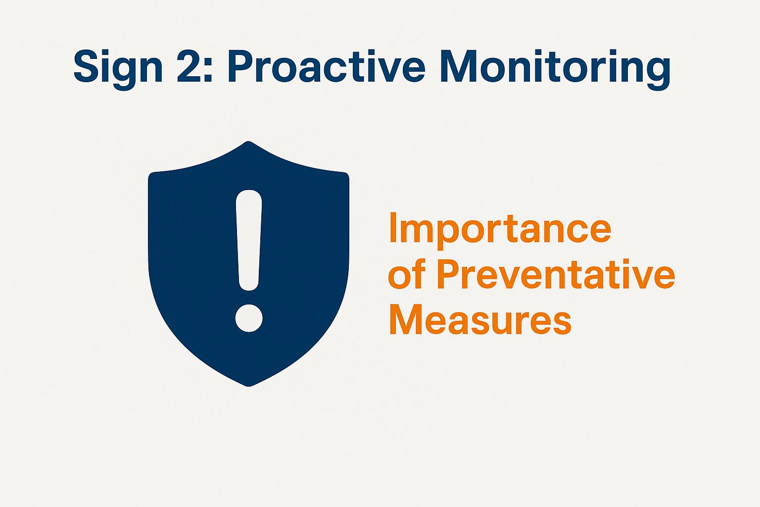 Sign 2: Proactive Monitoring