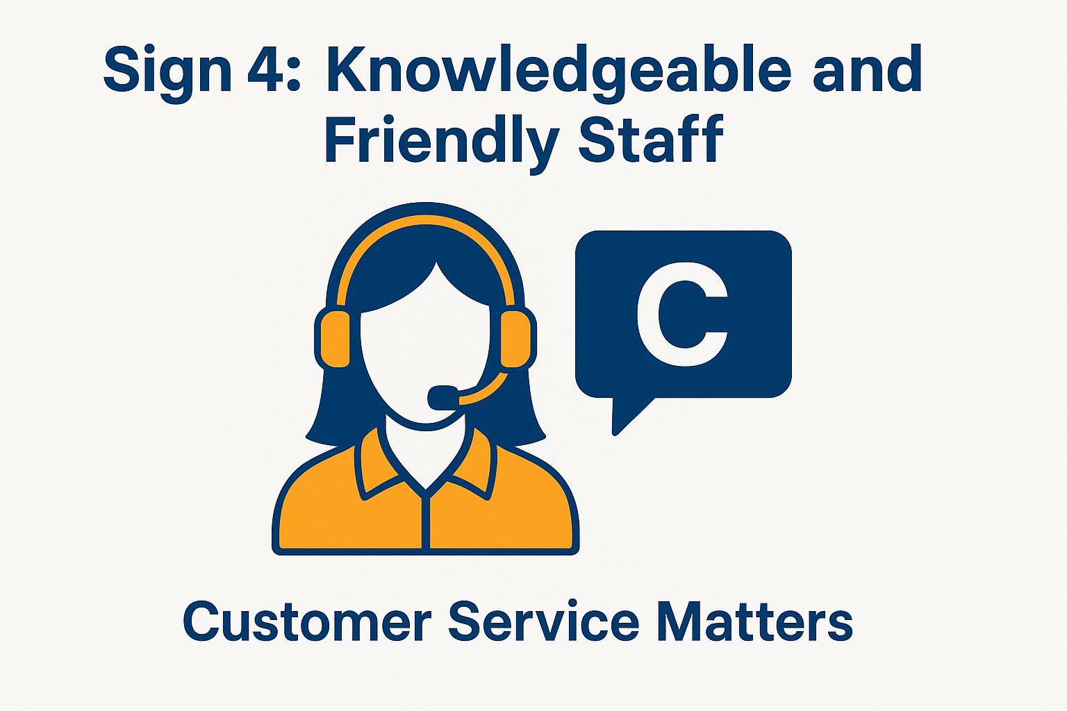 Sign 4: Knowledgeable and Friendly Staff